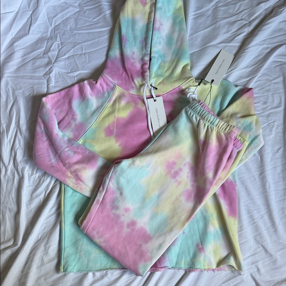Pastel Tie-Dye Hoodie & Jogger Set